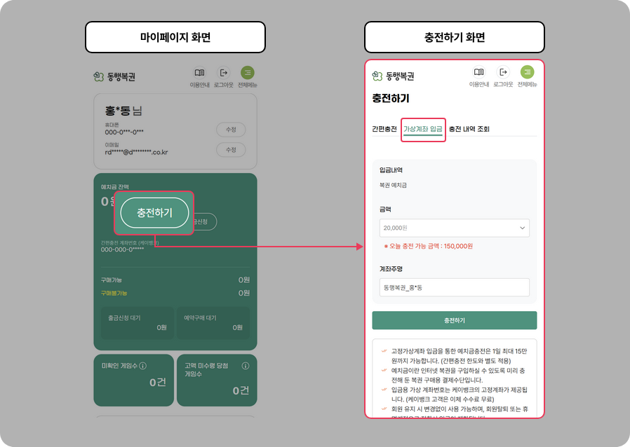 동행복권-예치금 충전